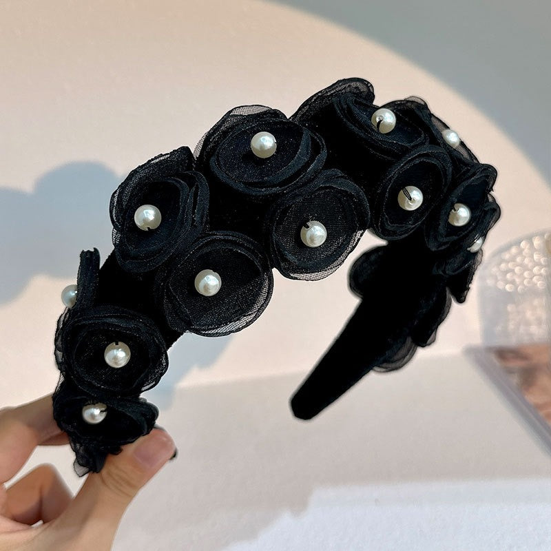 Pearl Flower Headband for Romantic Occasion Style