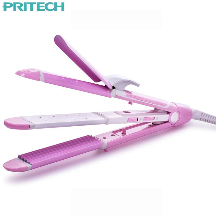 3-In-1 Hair Styler for Straight, Curl & Crimp Looks