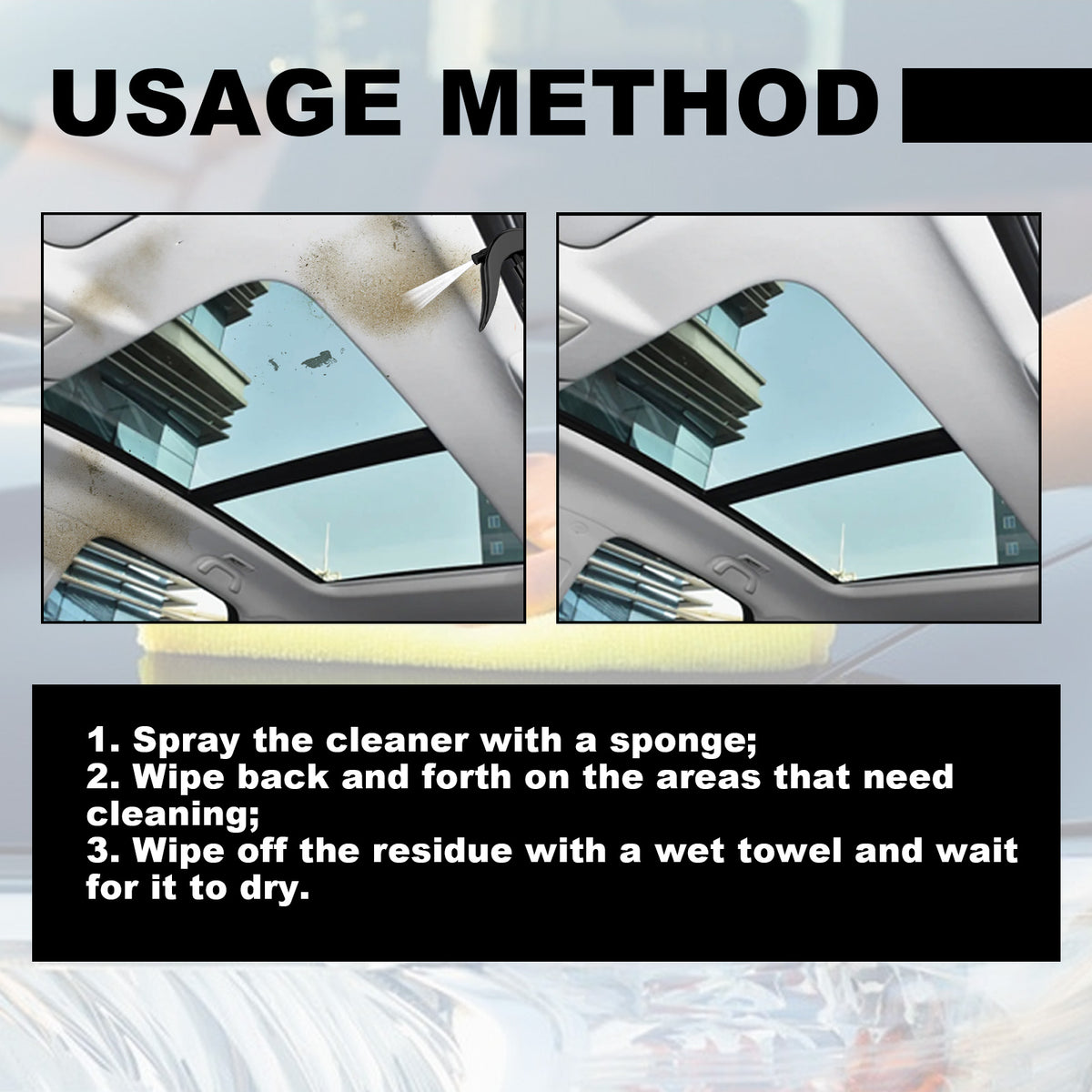 Car Interior Cleaner for Quick Spray-and-Wipe Care