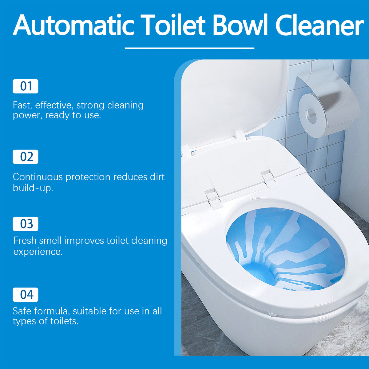 Automatic Toilet Cleaning Tablets for Fresh, Clean Bowls