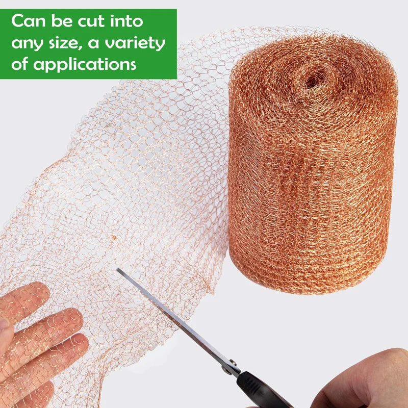 Copper Wire Mesh Roll: Cut to Any Size for DIY & Garden
