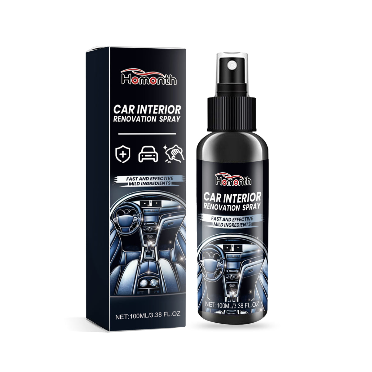 Car Interior Renovation Spray for Refreshed Surfaces