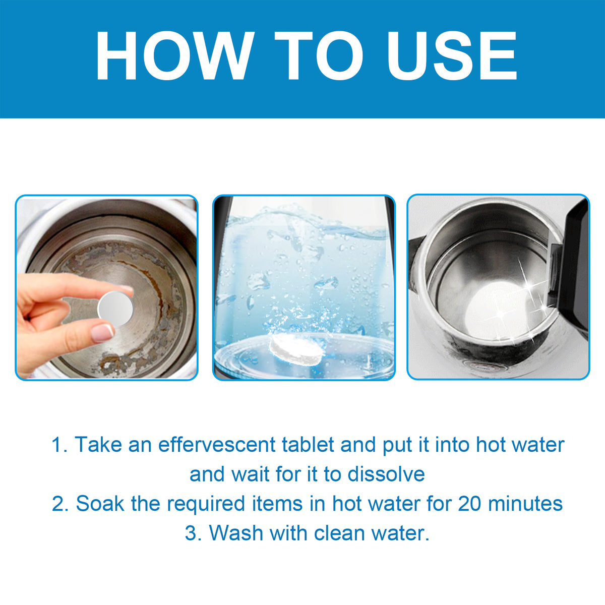 Kettle Descaler Tablets for Fast Limescale Removal
