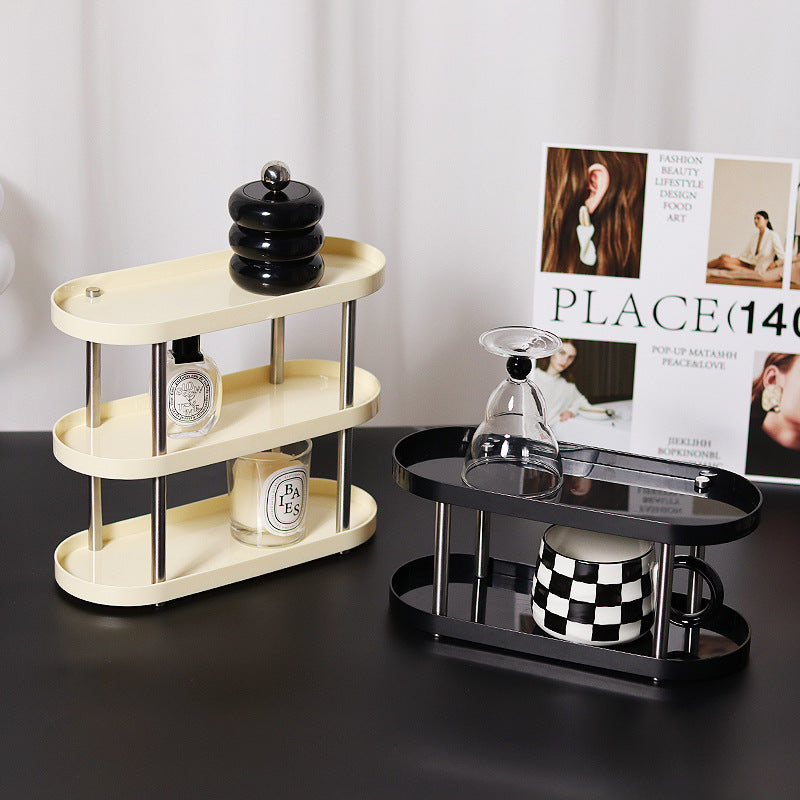 Nordic Oval Tiered Desk Organizer for Perfume and Candles