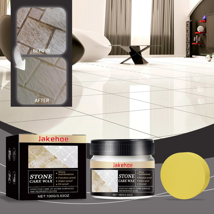 Stone Care Wax for Stain Removal, Shine & Protection