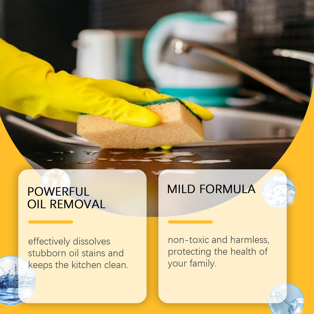Kitchen Oil Removal Spray — 2X Heavy Grease Cleaner