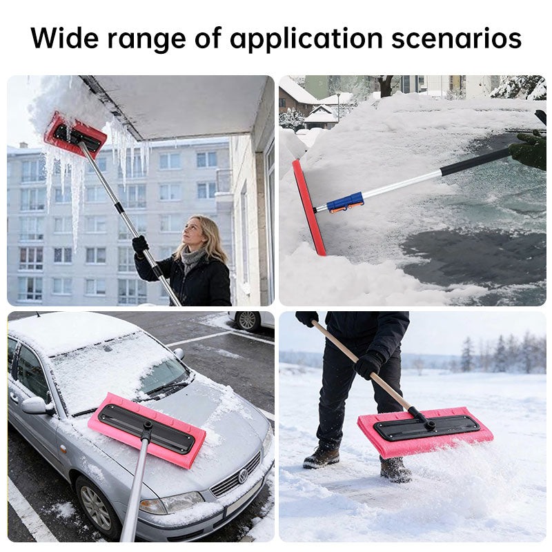 Snow Removal Tool with Foam Head - Safe for Roofs & Cars