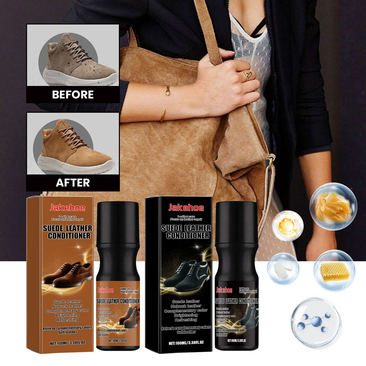 Leather Conditioner for Suede, Nubuck & Home Color Care