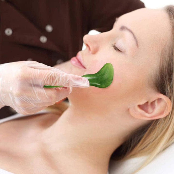 Jade Gua Sha Massage Set — Lymphatic Drainage & Facial
