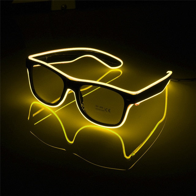 Voice Control LED Glasses – Glow Party Sunglasses