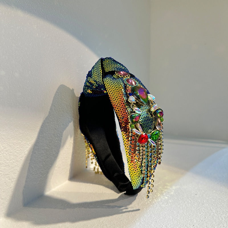 Jeweled Headband for Retro Glamour Statement Style