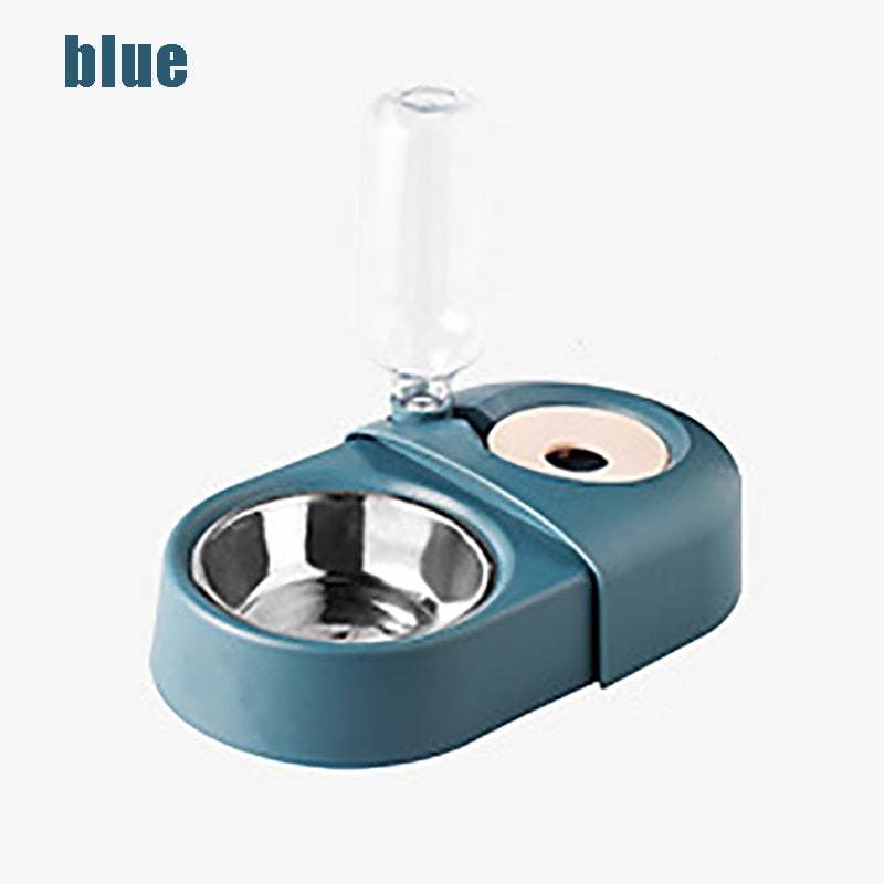 Pet Feeder Bowl & Stable Automatic Water Station