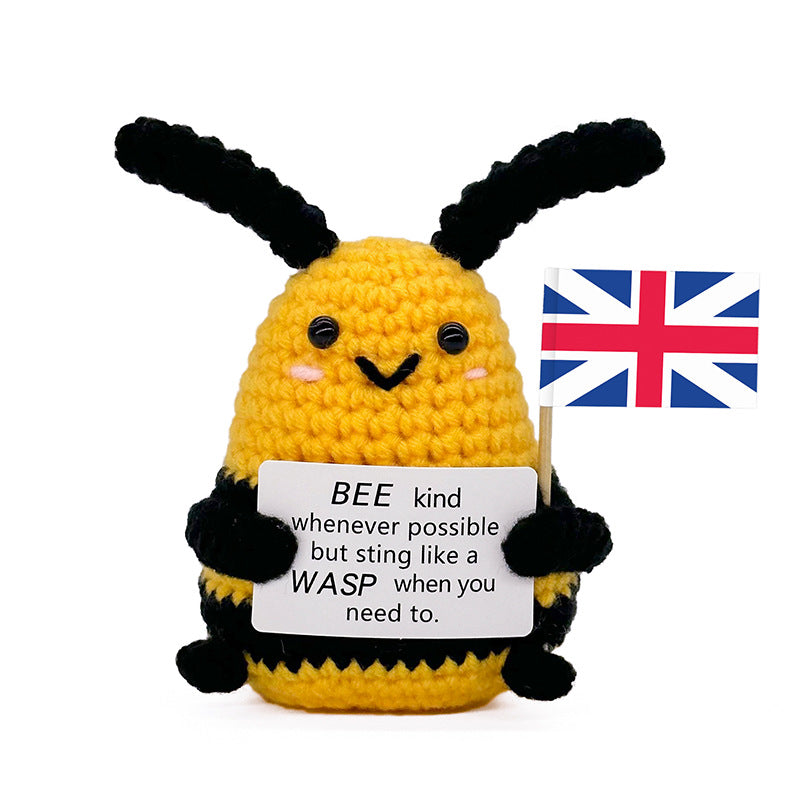 Handmade Knitted Gift Doll With Heartfelt Message