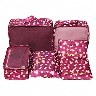 6-Piece Packing Cubes Set for Organized Travel Luggage