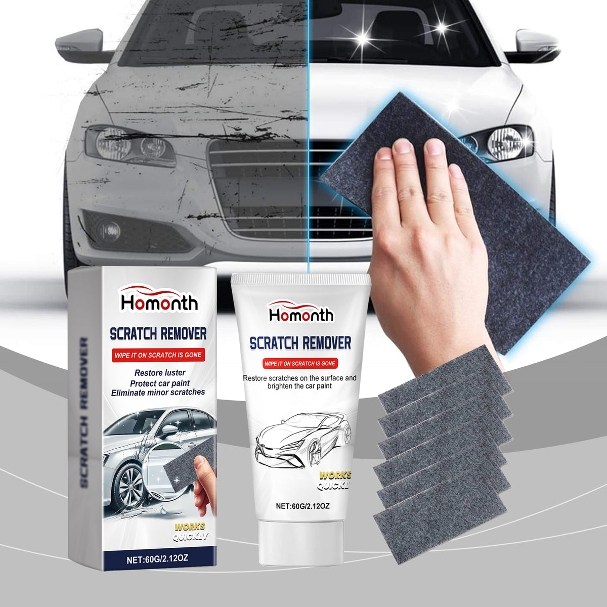 Car Scratch Remover Kit for Minor Paint Scratches