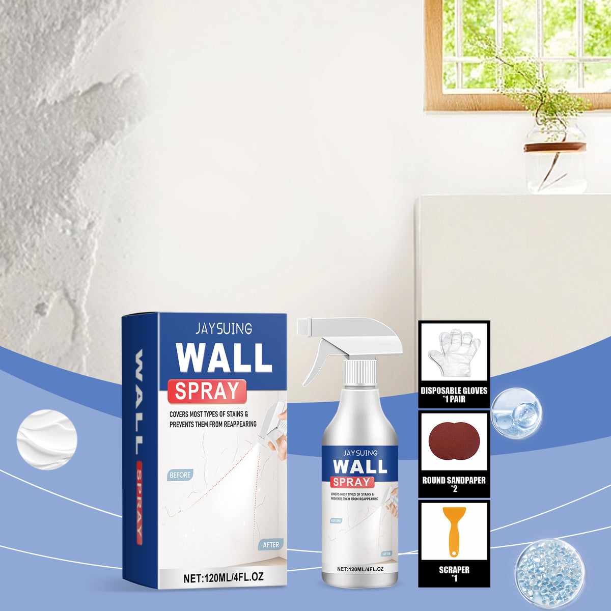 Wall Repair Spray Paint for Stains & Quick Touch-Ups