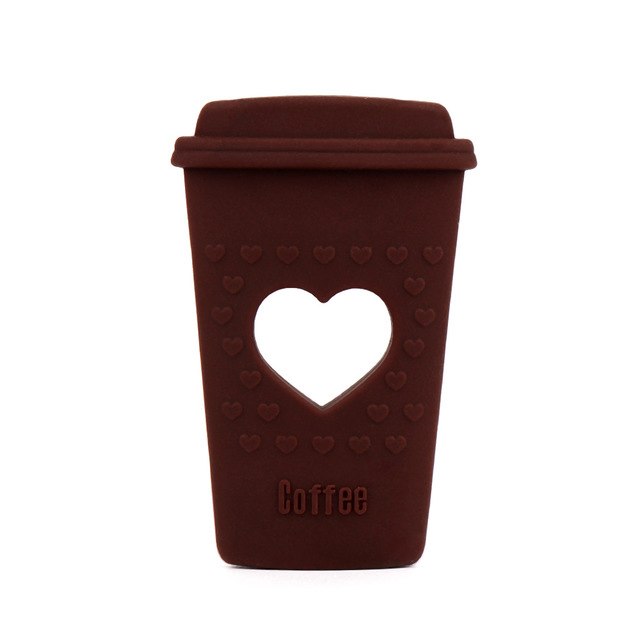 Silicone Coffee Cup Teether for Gentle Gum Relief