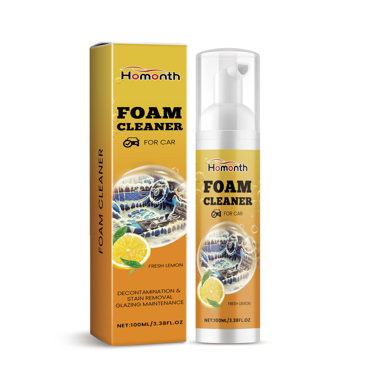 Car Foam Cleaner for Interior Dirt & Stain Removal Tool