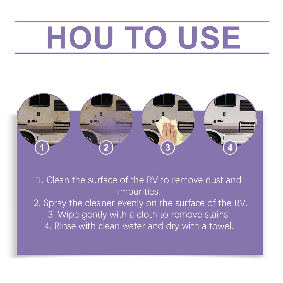 Motorhome Cleaning Solution with UV Protection & Shine