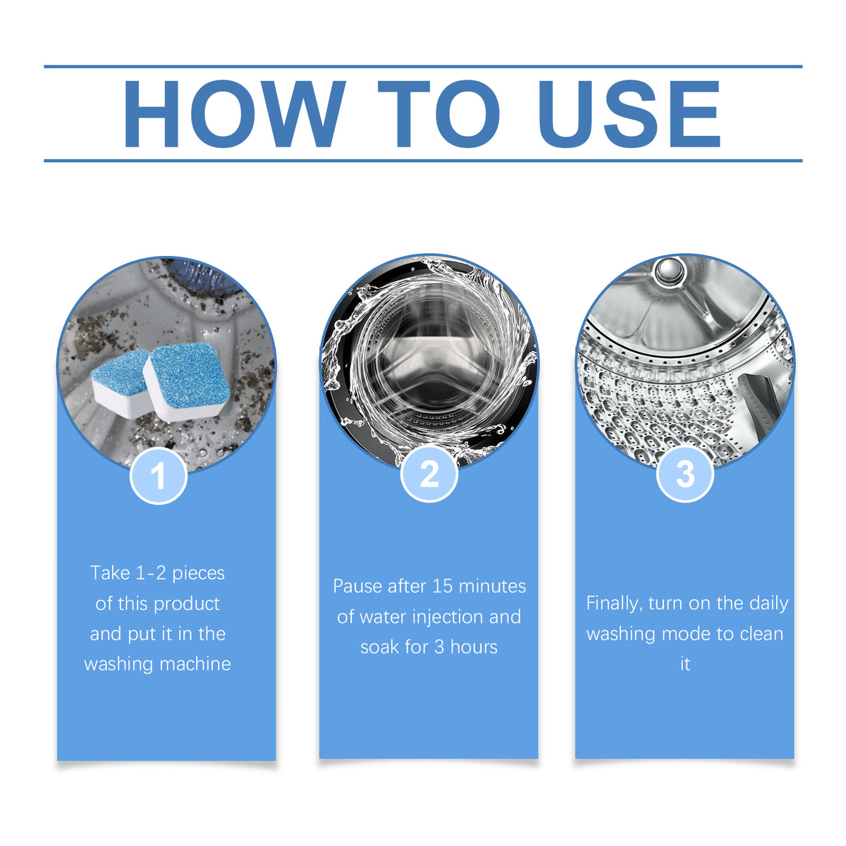 Washing Machine Cleaner Tablets for Fresh, Clean Drums