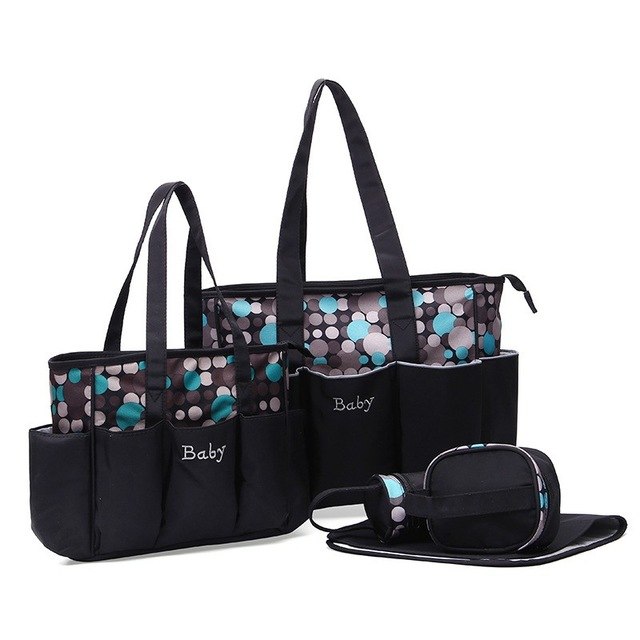 5-Piece Baby Diaper Bag Set for Clutter-Free Outings