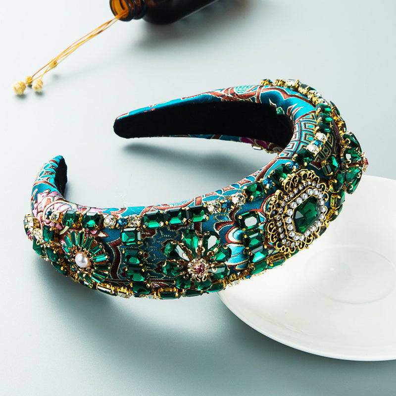 Embellished Hair Hoop for Dramatic Formal Evening Looks