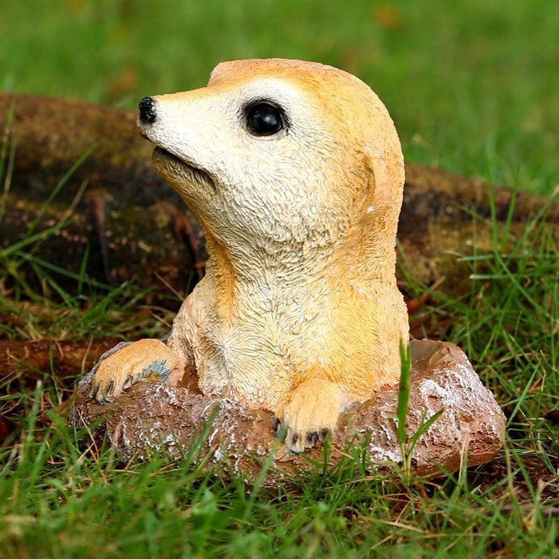 Meerkat Garden Ornament for Outdoor Beds and Patios