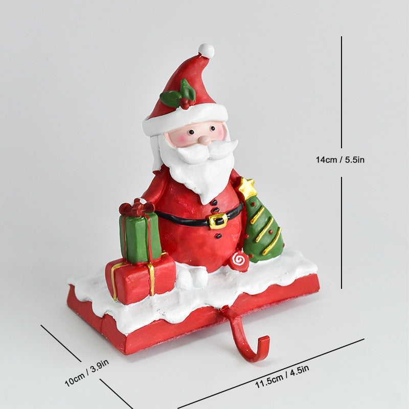 Santa Stocking Holder for Festive Christmas Mantels