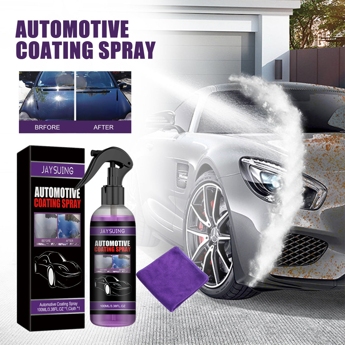 Automotive Coating Spray for Clean, Glossy Surfaces