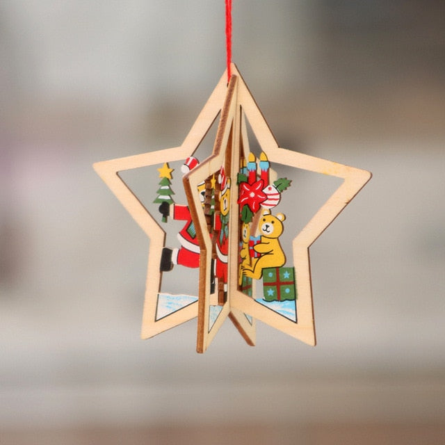 Wooden Christmas Ornaments for Dimensional Holiday Charm