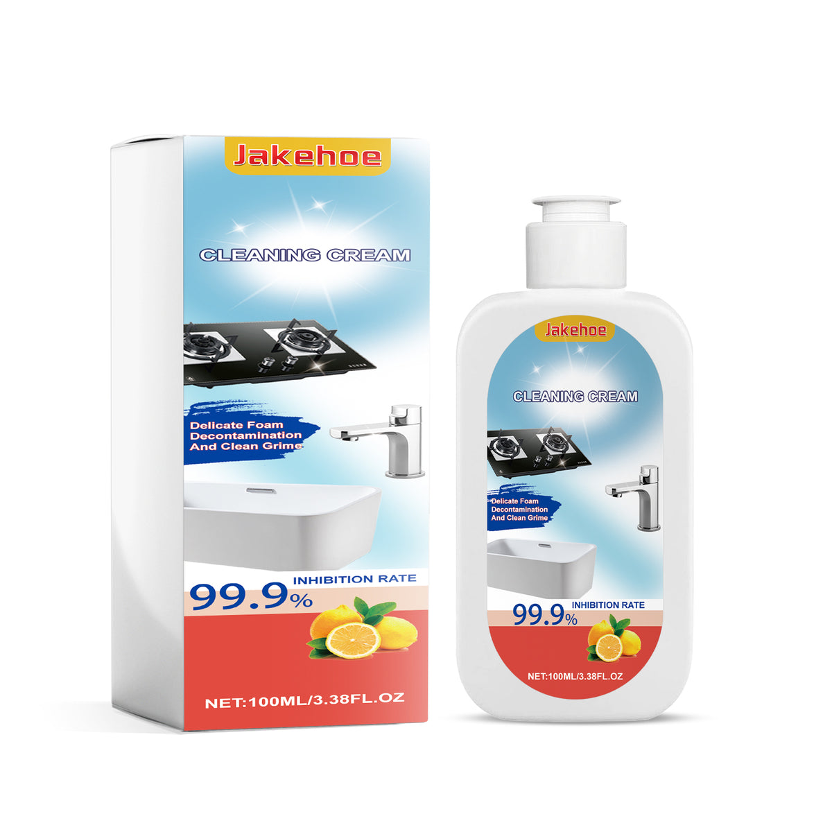 Multi-Surface Cleaning Cream for Stubborn Kitchen Grease