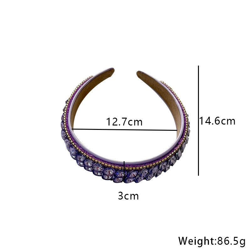 Purple Rhinestone Hairband for Instant Polished Glamour