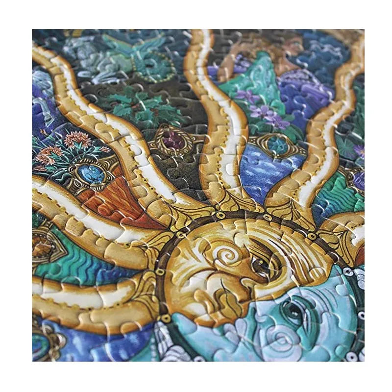 Round 3D Jigsaw Puzzle, 1000 Pieces for Adults & Kids