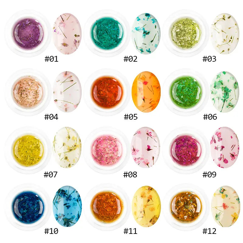 Dried Flower Gel Nail Polish for Sheer Nail Art Looks