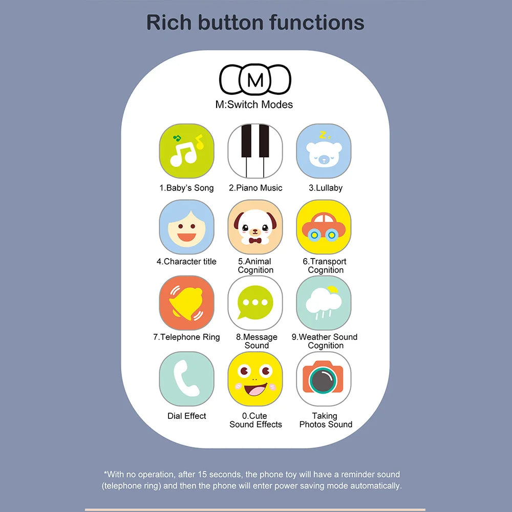 Baby Phone Toy for Early Learning, Music & Pretend Play