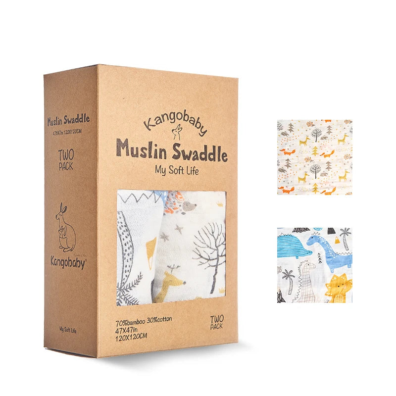 Bamboo Cotton Baby Blanket Set for Soft Everyday Comfort