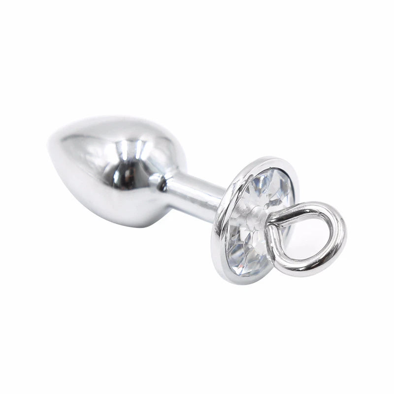 Metal Bondage Handcuffs with Anal Plug for Shared Play