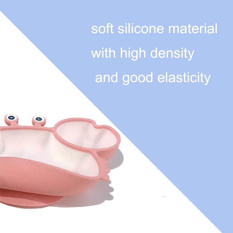 Silicone Baby Plate With Suction Base for Mealtime