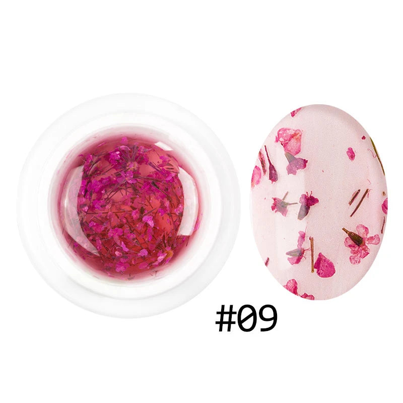 Dried Flower Gel Nail Polish for Sheer Nail Art Looks