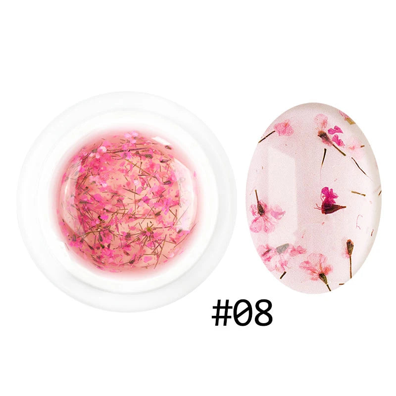 Dried Flower Gel Nail Polish for Sheer Nail Art Looks