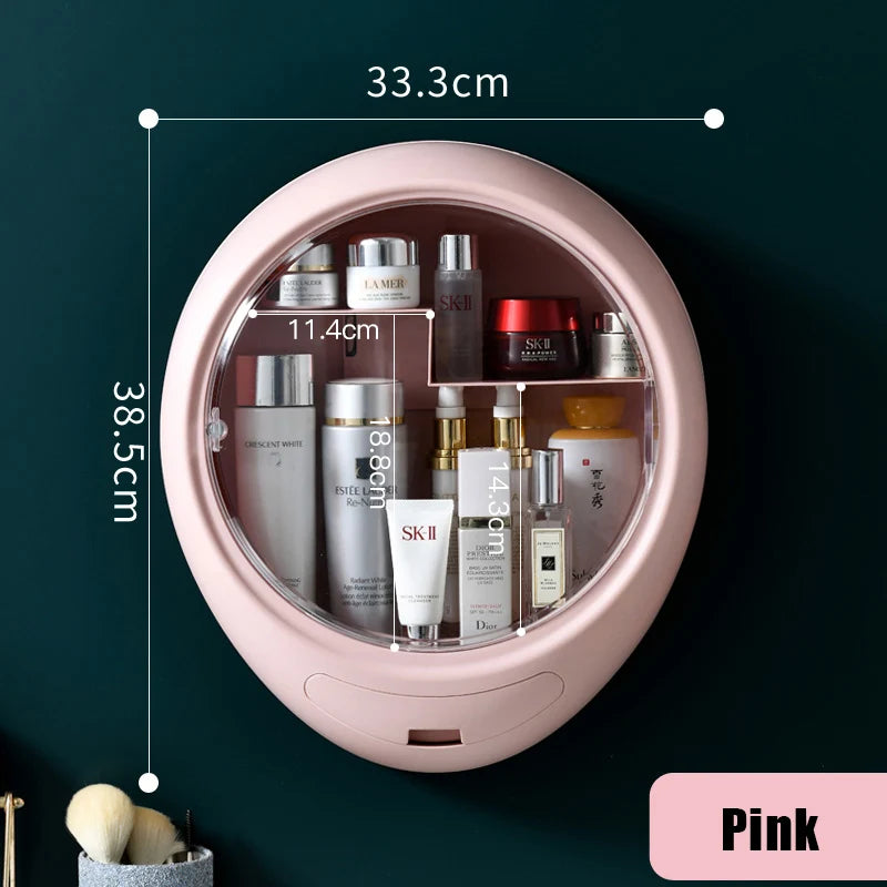 Wall-Mounted Makeup Organizer for Bathroom Beauty Storage