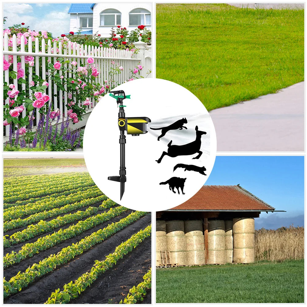 Solar Motion Sprinkler for Garden Animal Repellent