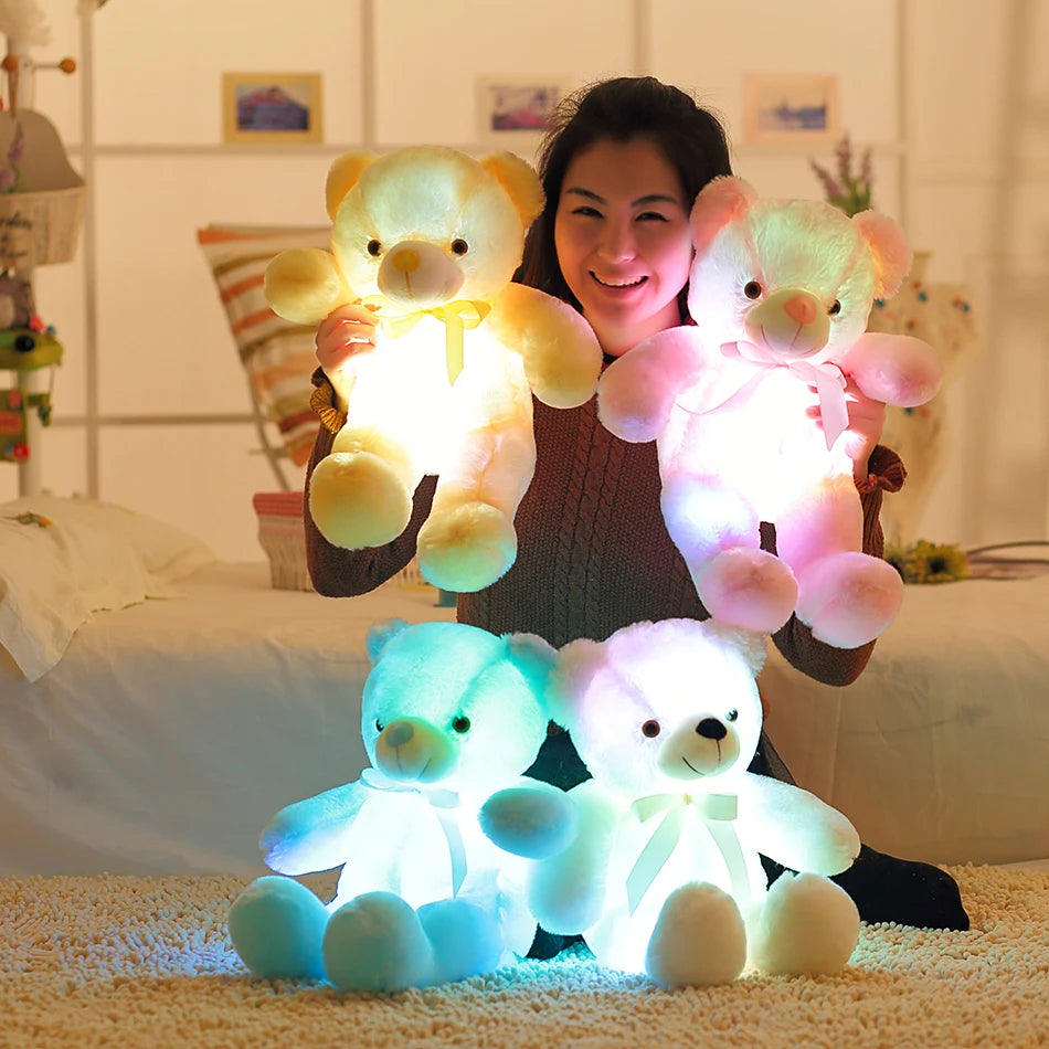 50cm LED Teddy Bear Plush Toy for Colorful Cozy Glow