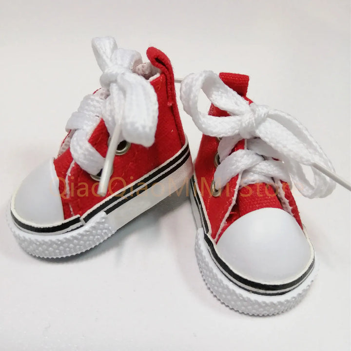 1/6 BJD Doll Shoes – 5cm Candy-Color Canvas High Tops