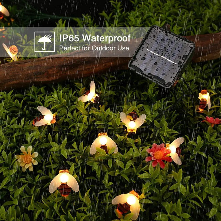 Solar Christmas Tree Lights Garland, 8-Mode Outdoor