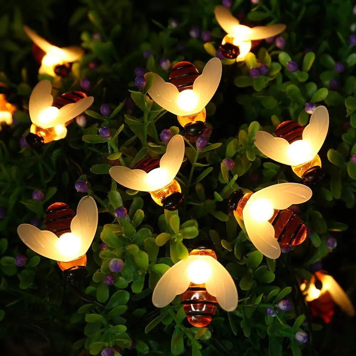 Solar Christmas Tree Lights Garland, 8-Mode Outdoor