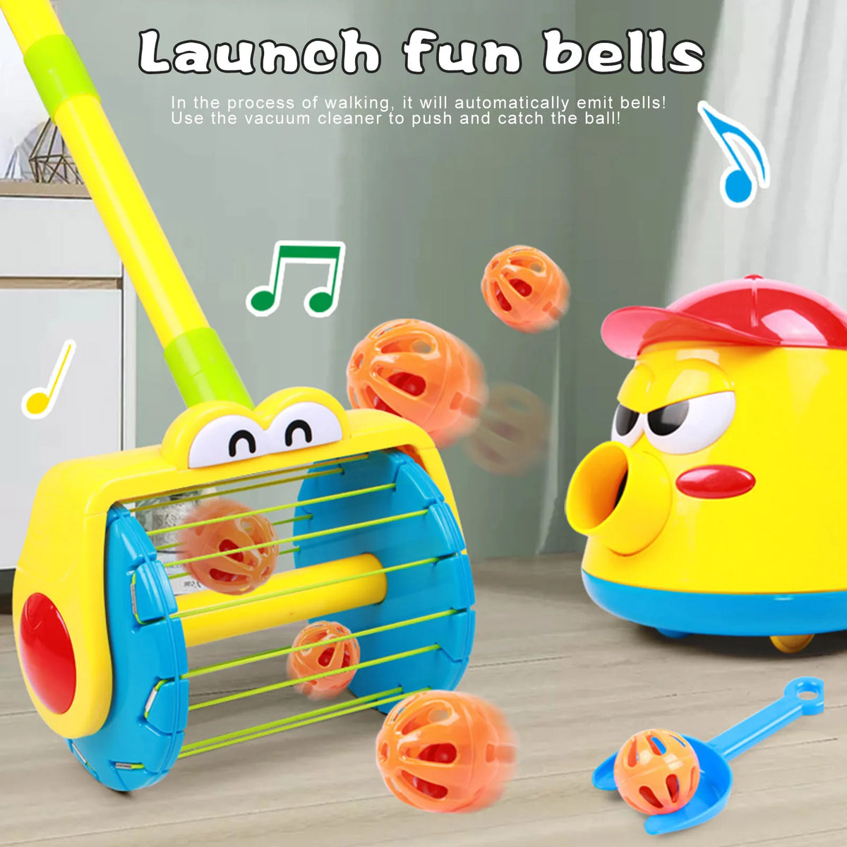 Electric Baby Vacuum Toy with Whirl Ball Launcher Play
