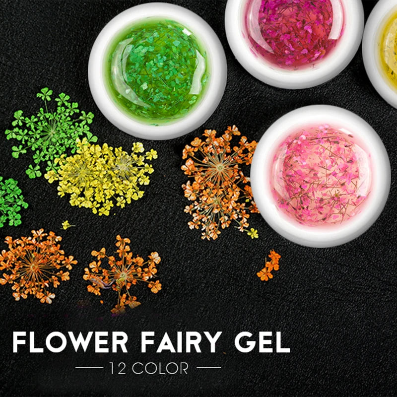 Dried Flower Gel Nail Polish for Sheer Nail Art Looks