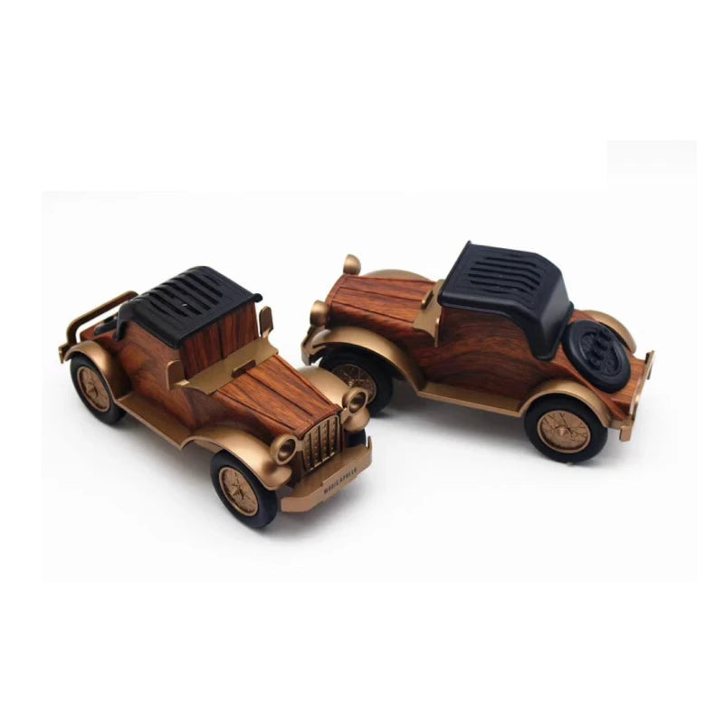 Retro Classic Car Bluetooth Speaker — Vintage Wood Grain