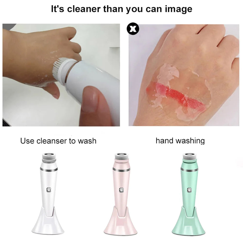Electric Facial Cleansing Brush for Deeper Daily Cleansing